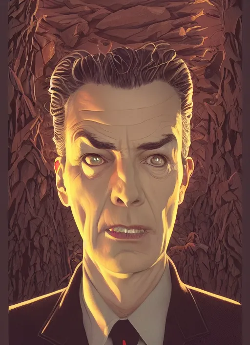 Prompt: Twin Peaks poster artwork by Michael Whelan and Tomer Hanuka, Karol Bak, Rendering of one eyed jack, from scene from Twin Peaks, full of details, by Makoto Shinkai and thomas kinkade, Matte painting, trending on artstation and unreal engine