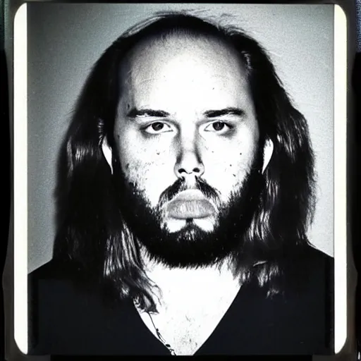 Prompt: Mugshot Portrait of Anything4Views, taken in the 1970s, photo taken on a 1970s polaroid camera, grainy, real life, hyperrealistic, ultra realistic, realistic, highly detailed, epic, HD quality, 8k resolution, body and headshot, film still, front facing, front view, headshot and bodyshot, detailed face, very detailed face