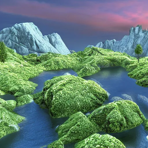 Prompt: a beautiful landscape, photorealistic, 8K, 3d