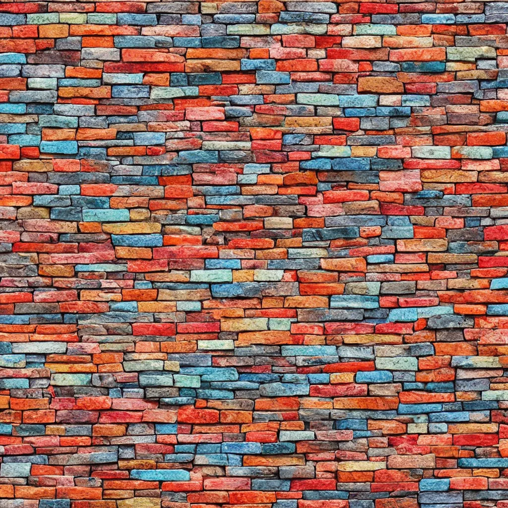 Image similar to multicolor painted brick texture