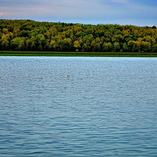 Prompt: landscape photo of the lake balaton in hungary