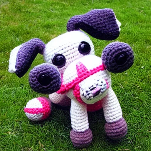 Prompt: cute puppy amigurumi