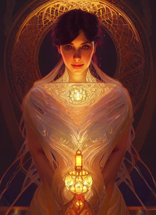 Prompt: water, glowing lights!! intricate elegant, highly detailed, digital painting, artstation, concept art, smooth, sharp focus, illustration, art by artgerm and greg rutkowski and alphonse mucha