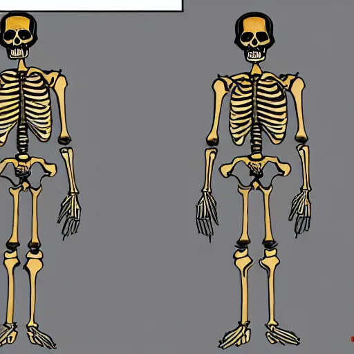 Image similar to Skeleton in GTA style,