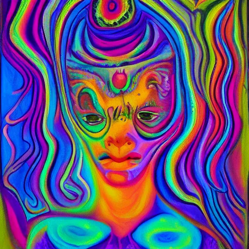 Image similar to psychedelic painting of the soul