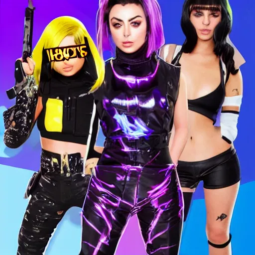 Image similar to charli xcx in fortnite