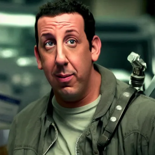 Image similar to Adam Sandler in Ghostbusters 4K quality super realistic
