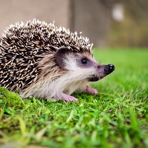 Prompt: a hedgehog toilet, photography, high resolution 8k,