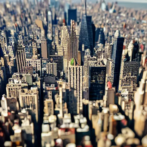 Prompt: diorama of New York city, macro lense, highly detailed