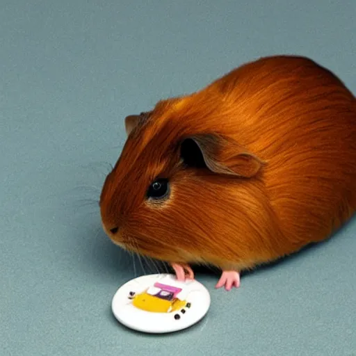 Image similar to guinea pigs using tiny computers, trending on artsation,