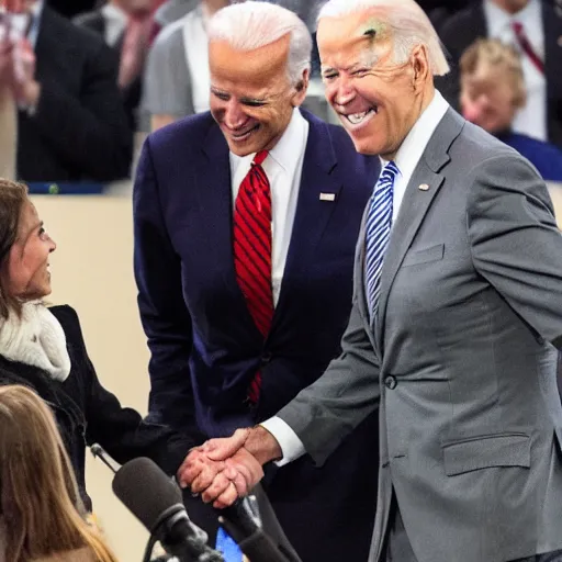 Prompt: joe Biden scaring joe Biden