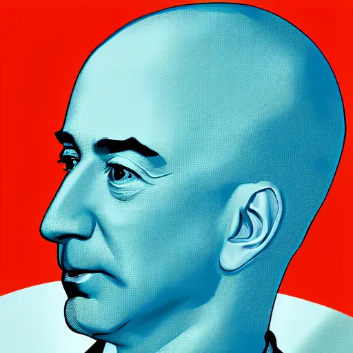 Prompt: jeff bezos, communist propaganda poster style, digital art, 8K HD