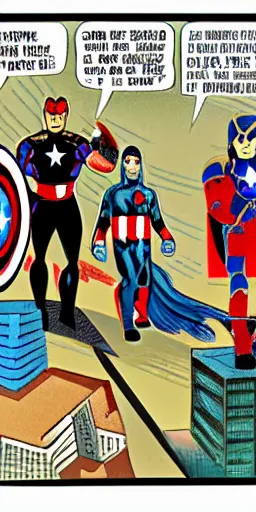 Prompt: avengers in new york, persian miniature