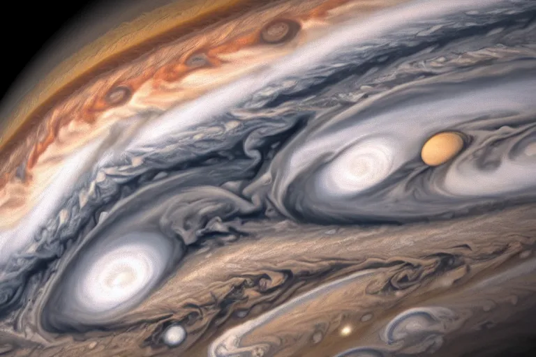 Image similar to a national geographic photo of the storm on Jupiter's surface at night, Trending on artstation.