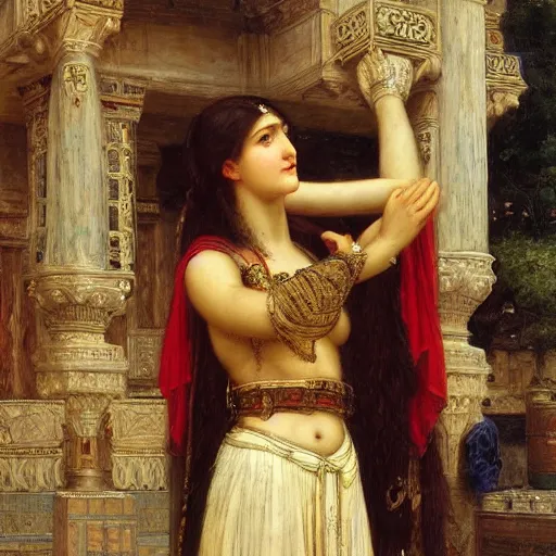 Prompt: orientalist painting argument in the marketplace intricate artwork by john william waterhouse and Edwin Longsden Long and Theodore Ralli and Henryk Siemiradzki. trending on artstation, very coherent symmetrical artwork high detail 8k