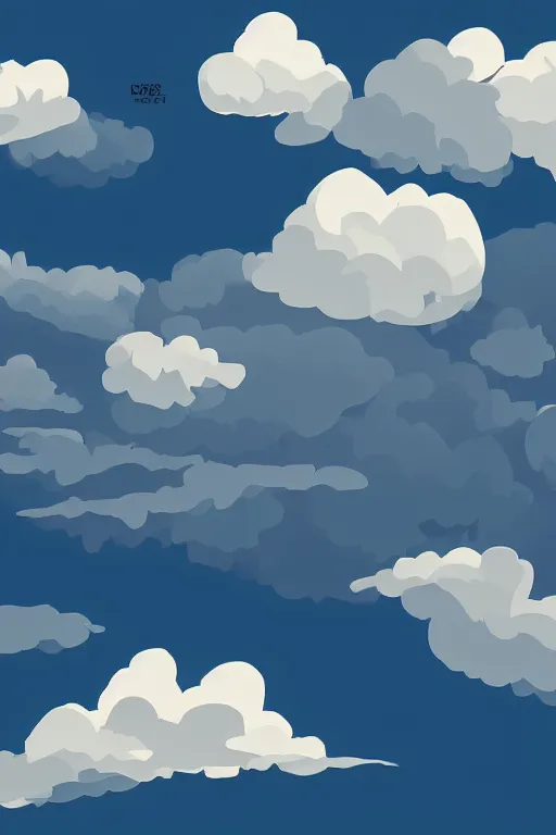 Prompt: vector clouds blue sky. ArtStation.