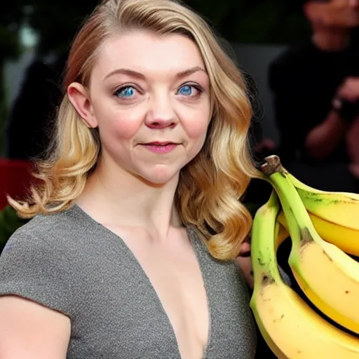 Image similar to natalie dormer finds shelter in a banana