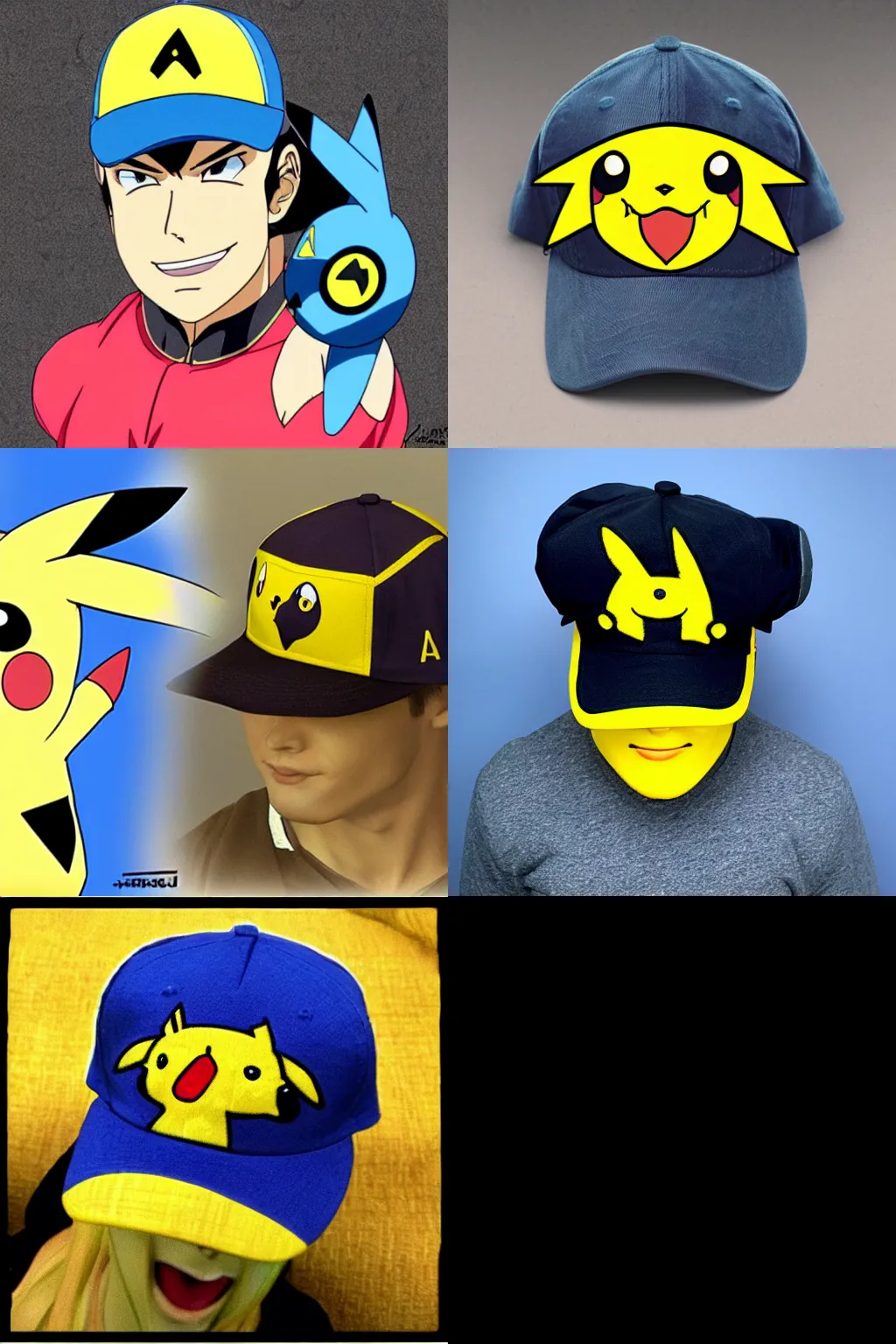 Prompt: Pikachu in Jotaro cap