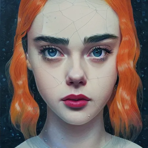 Image similar to elle fanning, lilly collins, scarlett johansson picture by sachin teng, asymmetrical, dark vibes, realistic painting, organic painting, matte painting, geometric shapes, hard edges, graffiti, street art : 2 by sachin teng : 4