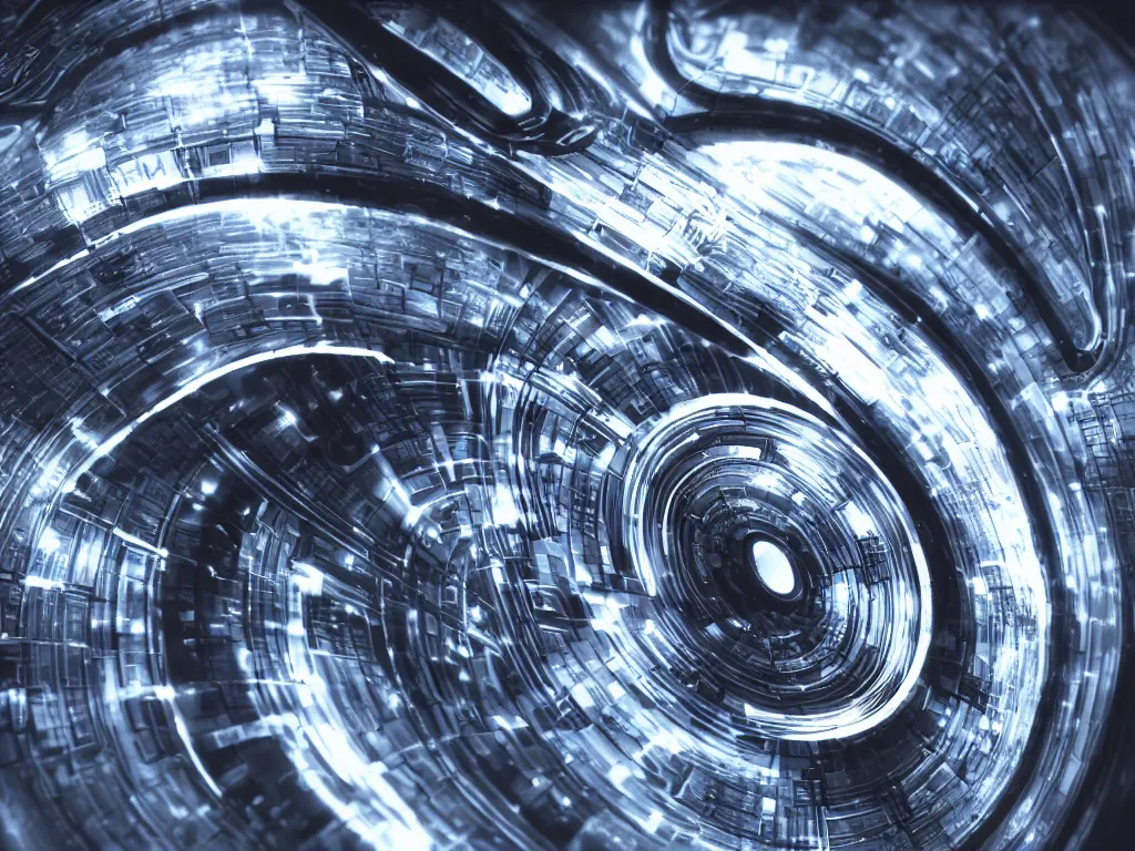 Image similar to a futuristic eye with soundwaves, photorealistic octane render, hyper detailed, hyper realistic