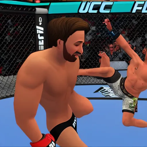 Prompt: The Sims in the UFC