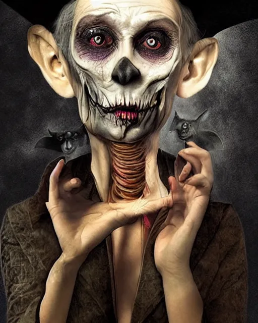 Image similar to halloween witch theme surrealist art in the styles of igor morski, jim warren, and a tim burton film, intricate, hyperrealistic, accurate facial details, profile picture with chromakey!!!! background, volumetric lighting