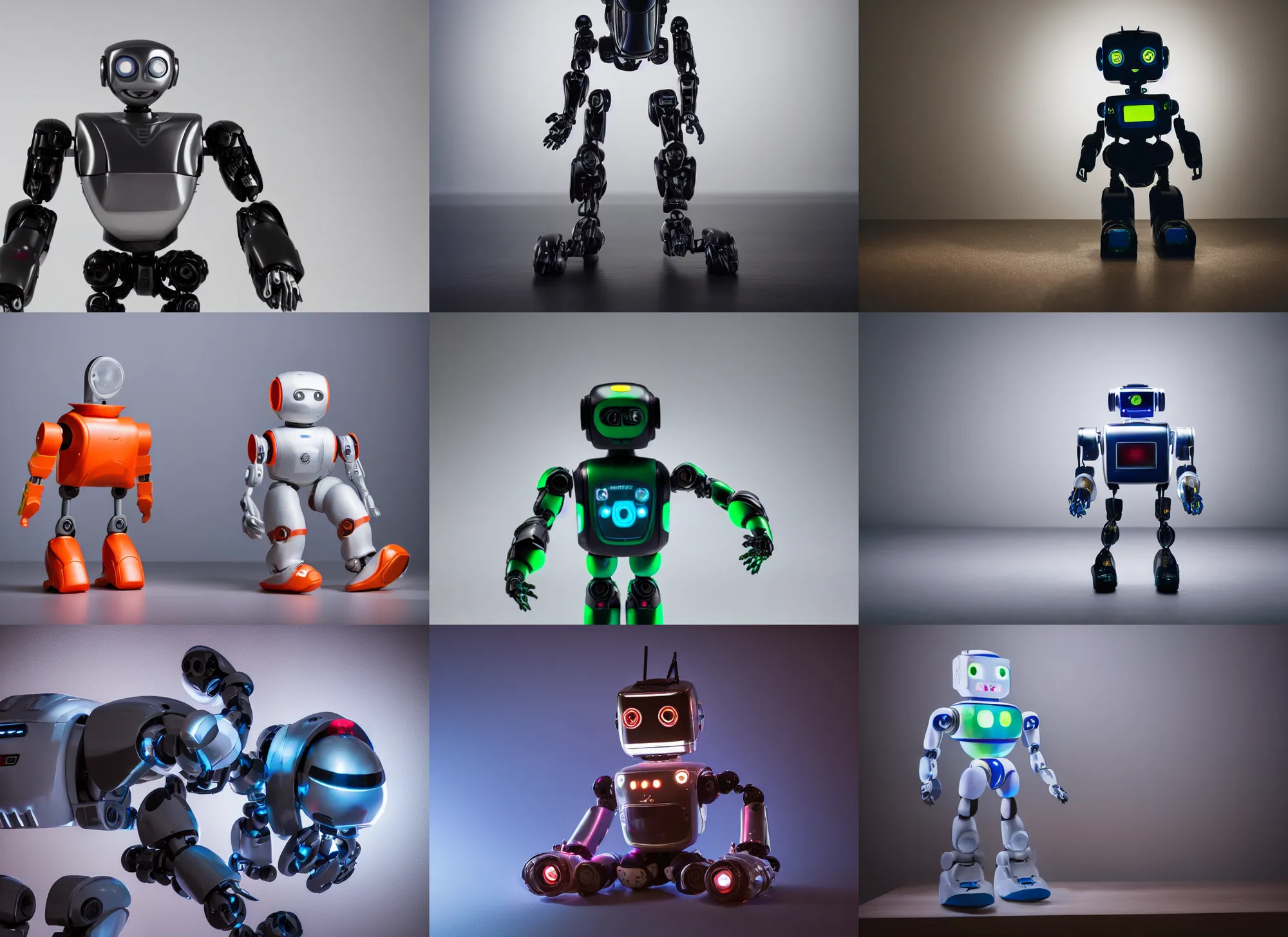 Prompt: photo still of a toy robot, 8 k, studio lighting bright ambient lighting key light, 8 5 mm f 1. 8