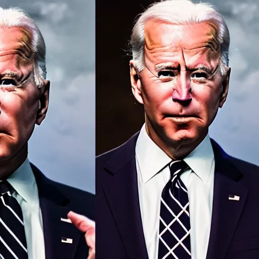 Prompt: dark Joe Biden cosplaying as sith Lord