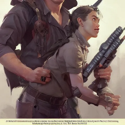 Prompt: a highly detailed epic cinematic concept art CG render digital painting artwork costume design: Errol Flynn as a 1950s sly army mechanic engineer with a thick stubble. By Greg Rutkowski, Ilya Kuvshinov, WLOP, Stanley Artgerm Lau, Ruan Jia and Fenghua Zhong, trending on ArtStation, subtle muted cinematic colors, made in Maya, Blender and Photoshop, octane render, excellent composition, cinematic atmosphere, dynamic dramatic cinematic lighting, aesthetic, very inspirational, arthouse