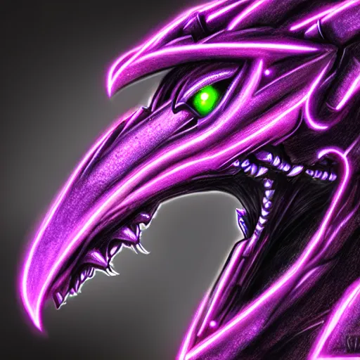 Image similar to detailed mawshot of a beautiful stunning anthropomorphic hot robot mecha female dragon, silver sharp streamlined armor, detailed maw, glowing Purple LED eyes, food pov, micro pov, dragon art, macro art, furry art, vore, furaffinity, DeviantArt, Eka's Portal, G6