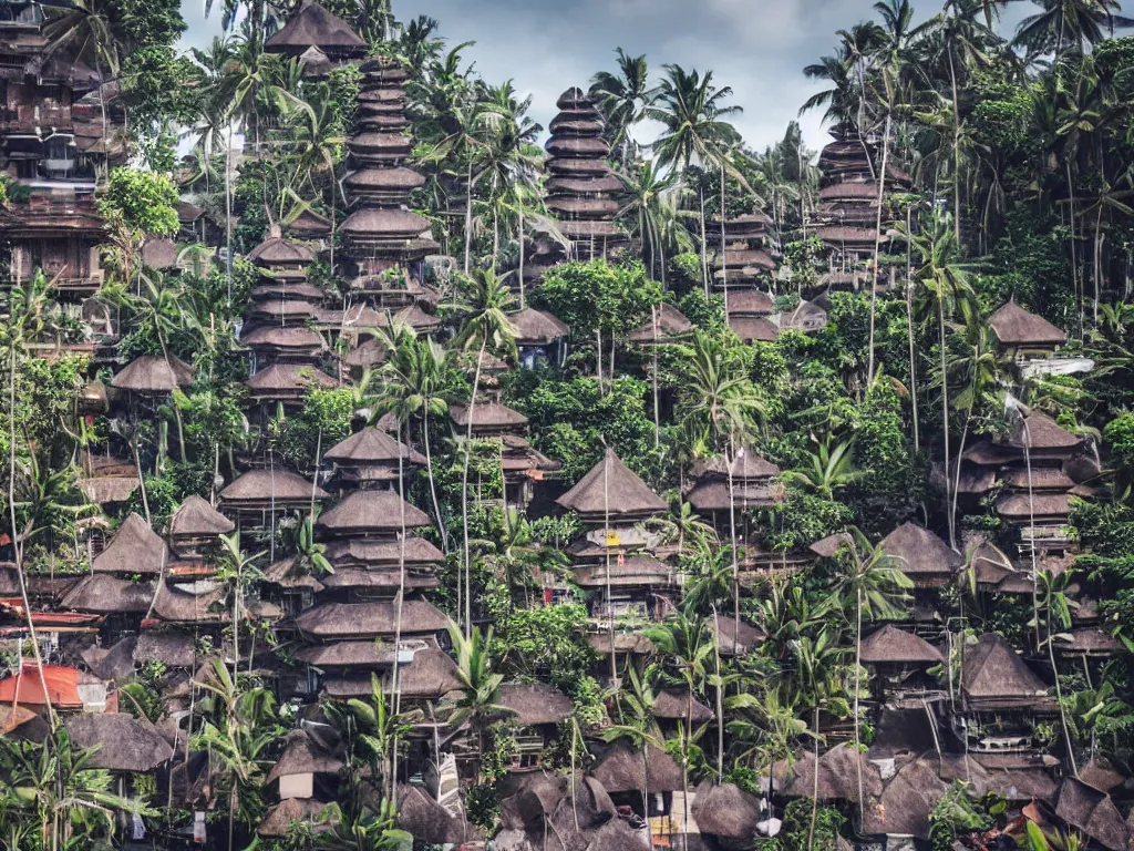 Image similar to a photo of futuristic bali island in the year 2 0 5 0, perfect faces, 5 0 mm, award winning photography