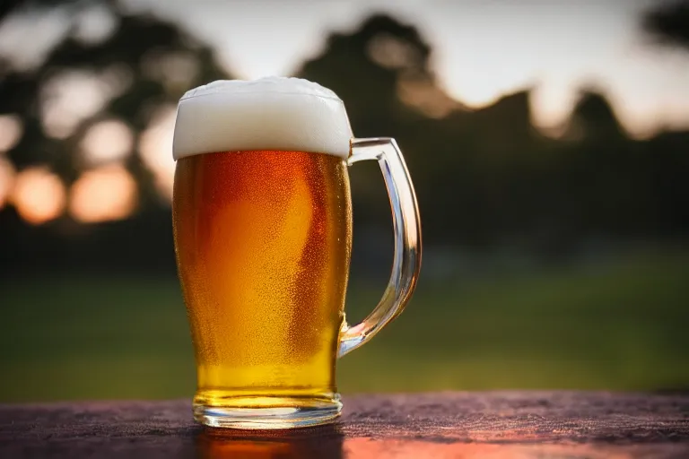 Image similar to beer, ultra realistic!!!, clear weather, golden hour, sharp focus