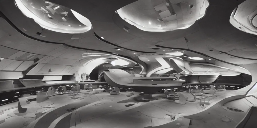 Image similar to spaceship starship battlestar by Alvar Aalto under sea