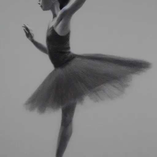 Prompt: gorgeous graceful graphite gesture drawing of a ballerina dancing through time and space, highly detailed, smooth, focus