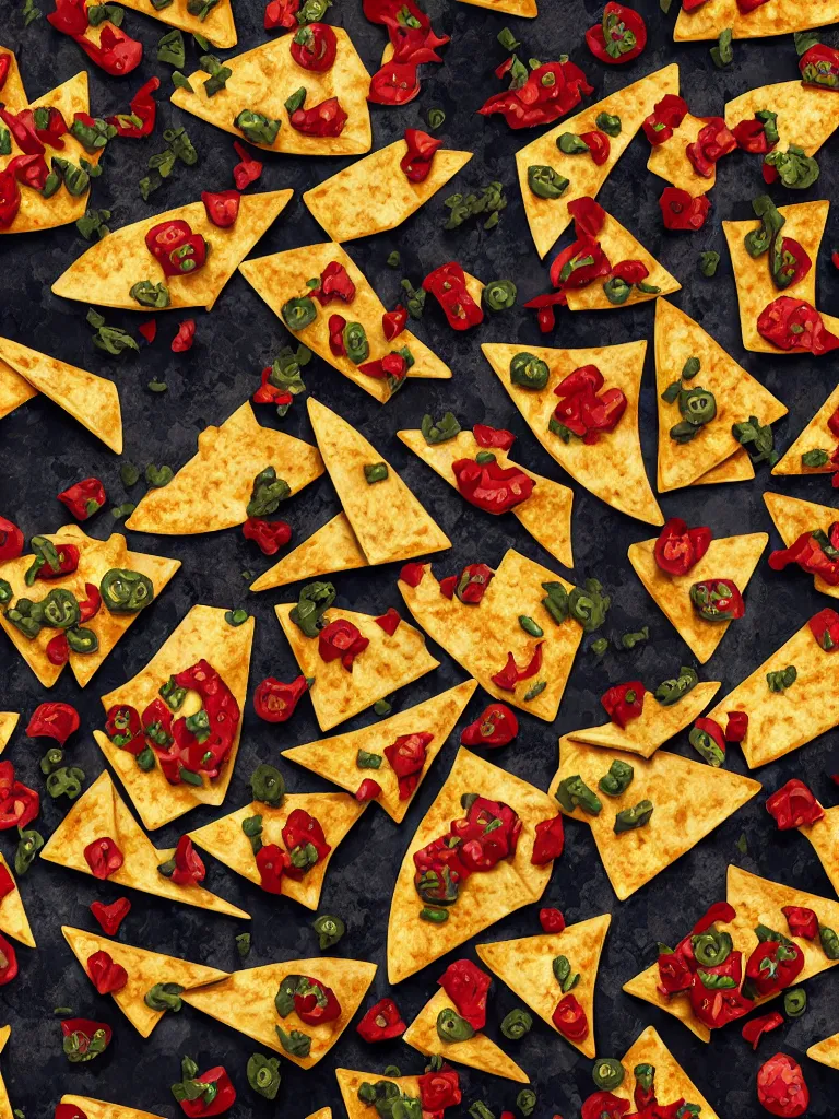 Prompt: evil nachos, hyperrealistic, ultrarealistic, intricate details, 4k, unreal 5, digital art