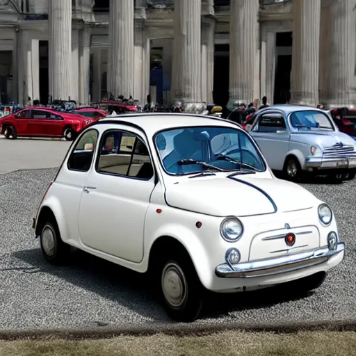 Image similar to fiat 5 0 0, prototype demo at the hall of science