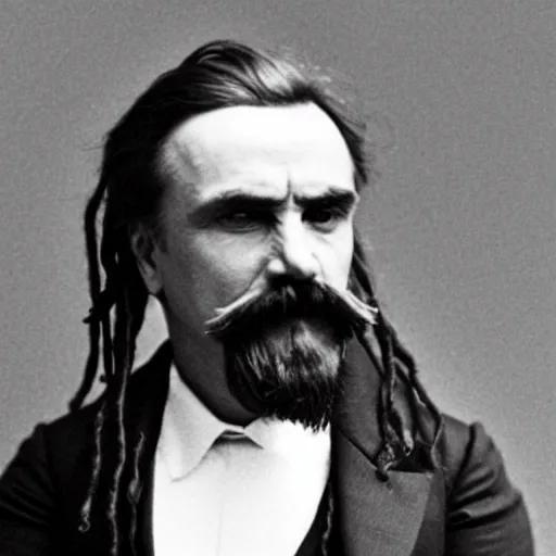 Prompt: friedrich nietzsche with dreads