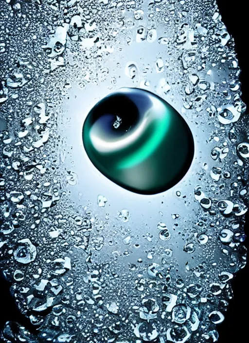 Prompt: portrait of a stunningly beautiful water drop, divided by 0