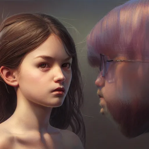 Image similar to highly detailed portrait of a girl, stephen bliss, unreal engine, greg rutkowski, ilya kuvshinov, ross draws, hyung tae and frank frazetta, tom bagshaw, tom whalen, nicoletta ceccoli, mark ryden, earl norem, global illumination, god rays