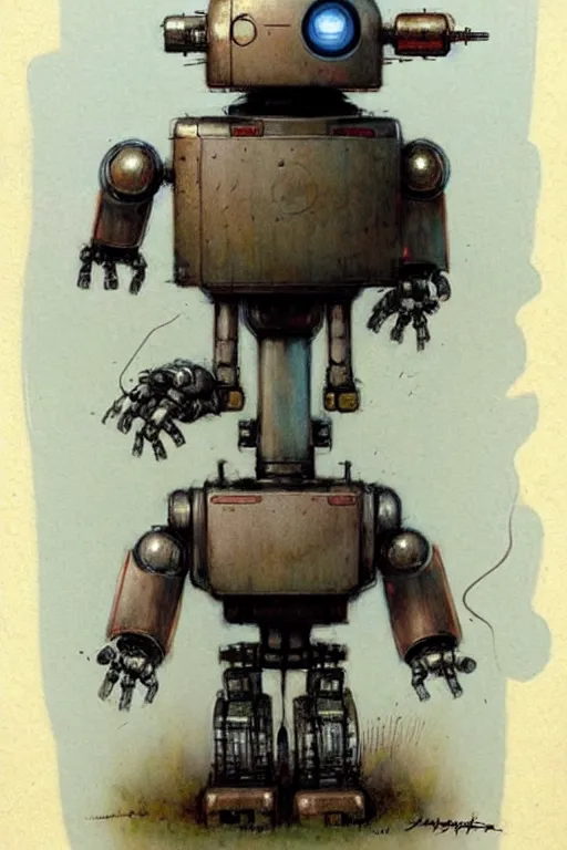 Image similar to (((((1970s robot . muted colors.))))) by Jean-Baptiste Monge !!!!!!!!!!!!!!!!!!!!!!!!!!!