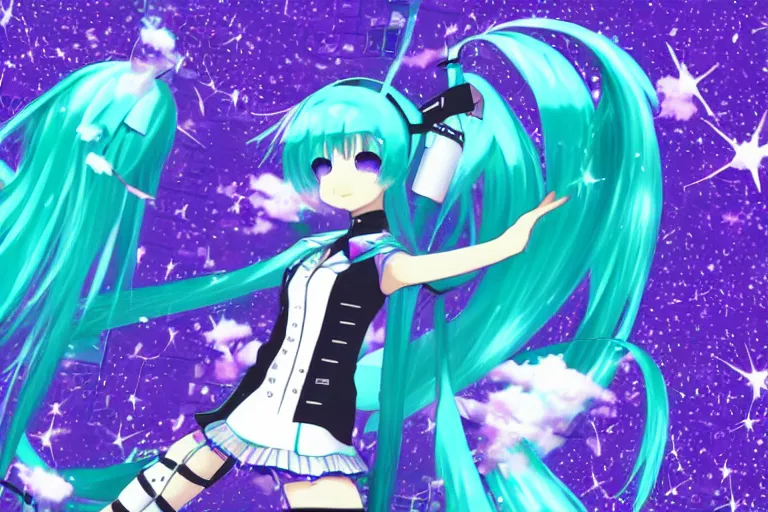 Prompt: hatsune miku themed windows 9 5 desktop, linux mint, computer wallpaper, in 1 9 9 5, y 2 k cybercore, desktop screenshot