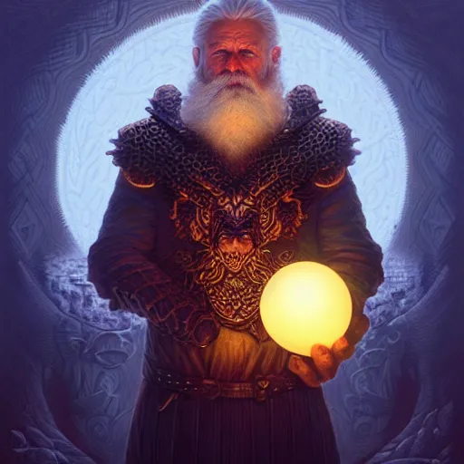 Image similar to odin holds his hands on the dragon orb, beautiful detailed pixelart by albertov, intricate details, beautiful, dithered gradients, volumetric lighting, cgsociety, artstation, smooth, sharp focus, 2 d illustration, by greg rutkowski, amazing art by dan mumford