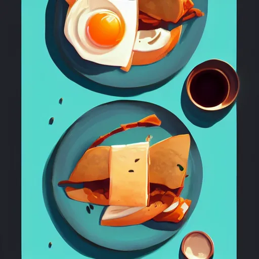 Image similar to face icon stylized minimalist breakfast at tiffany's, loftis, cory behance hd by jesper ejsing, by rhads, makoto shinkai and lois van baarle, ilya kuvshinov, rossdraws global illumination