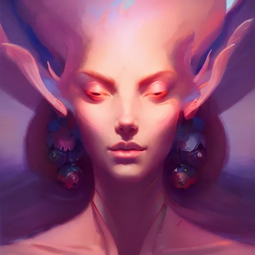 Image similar to portrait of a nubile emanation, art by pete mohrbacher and greg rutkowski and wlop, trending on artstation, deviantart, pinterest, unreal engine 5, highly detailed, intricate, sharp focus, digital art, 4 k uhd image