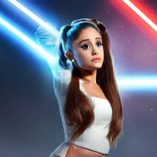 Prompt: Ariana Grande in star wars. 8K resolution. award winning photography,