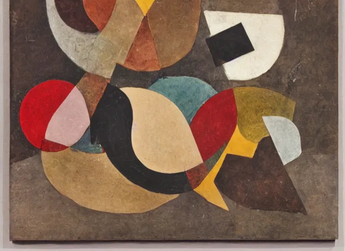 Prompt: an artwork by kurt schwitters, organic shapes, earth colors