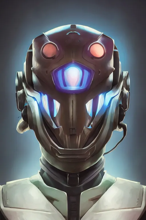 Image similar to epic mask helmet robot ninja portrait stylized as fornite style game design fanart by concept artist gervasio canda, behance hd by jesper ejsing, by rhads, makoto shinkai and lois van baarle, ilya kuvshinov, rossdraws global illumination radiating a glowing aura global illumination ray tracing hdr render in unreal engine 5