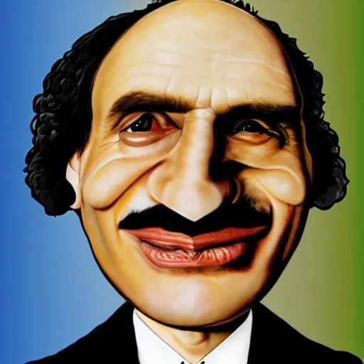 Prompt: Airbrush caricature of a famous mathematician