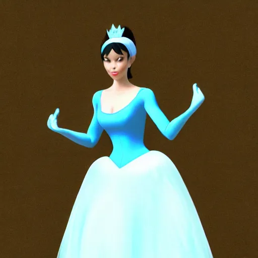 Image similar to Wii Fit Trainer dressed as Cinderella, realistic, artstation