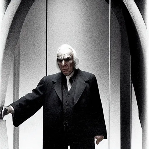 Image similar to Angus Scrimm as the tall man from phantasm